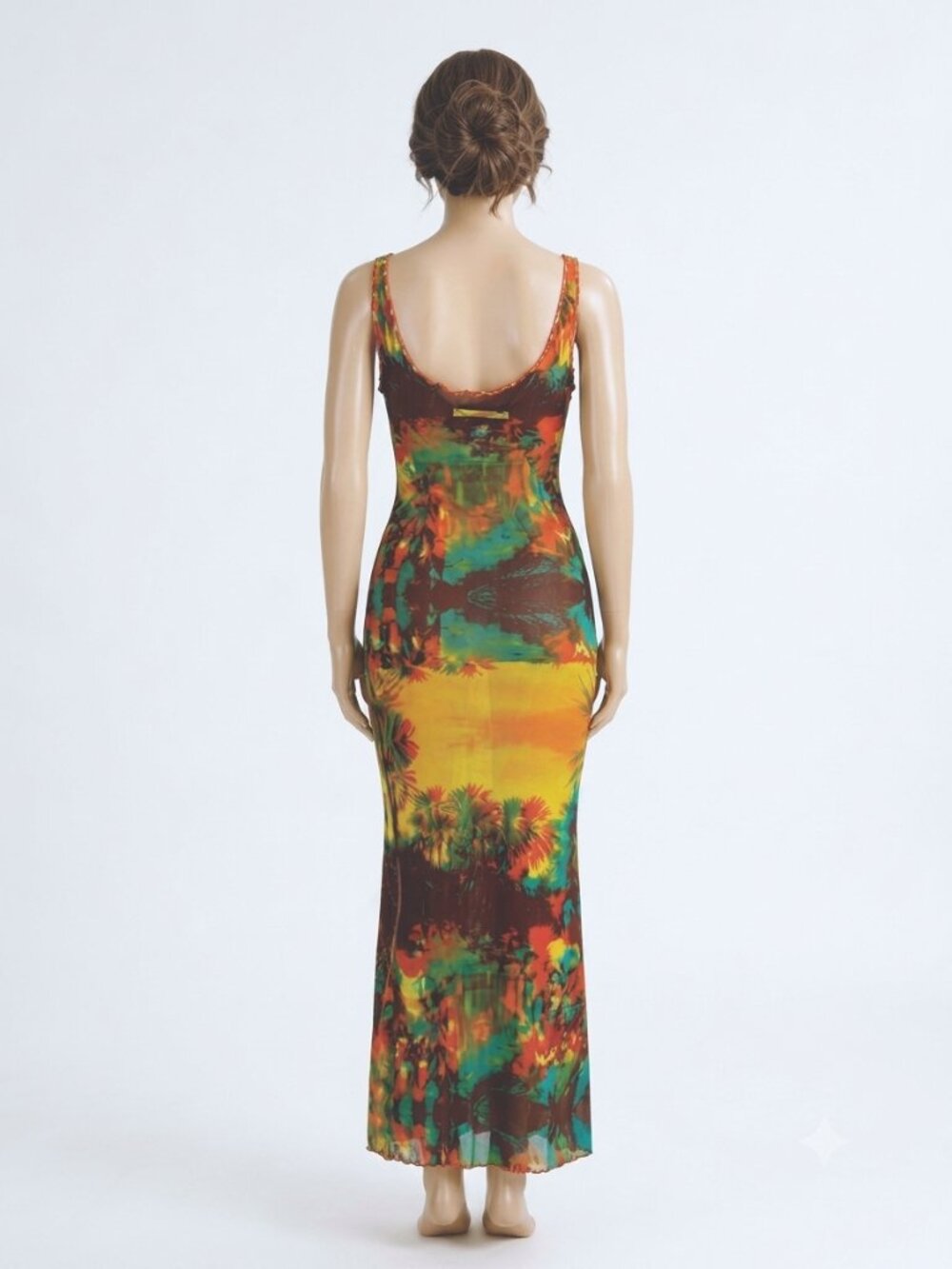 Vintage Jean Paul Gaultier-Gauguin Printed Mesh Dress-Iconic; Unworn Condition - Picture 2 of 13